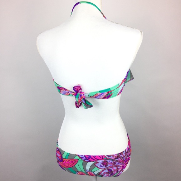 Raisins Bikini Medium Purple Green Floral - Picture 4 of 7